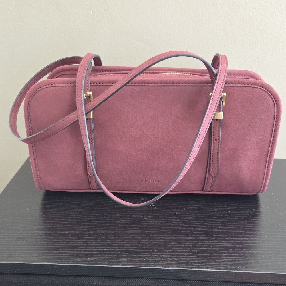 Bebe Mauve Suede Shoulder Bag
